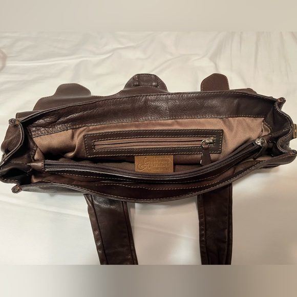 Luisanna genuine brown leather bag from Italy. - Picture 5 of 5